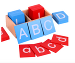 Uppercase and Lowercase Sandpaper Alphabet with Montessori Box