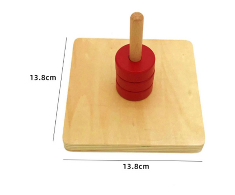Vertical rod string with 3 red circles