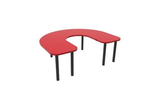 Iron or wood U-shaped table