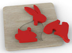 Animals and dinos puzzle 3 pieces