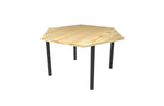 Hexagonal table in iron or wood