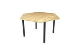 Hexagonal table in iron or wood